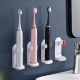 Adjustable Toothbrush Holder Electric Toothbrush Base Silicone Non-slip Wall Mount Brush Body Rack Adapt 99%