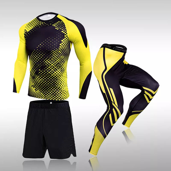 3 Pcs Set Men's Workout Sports Suit