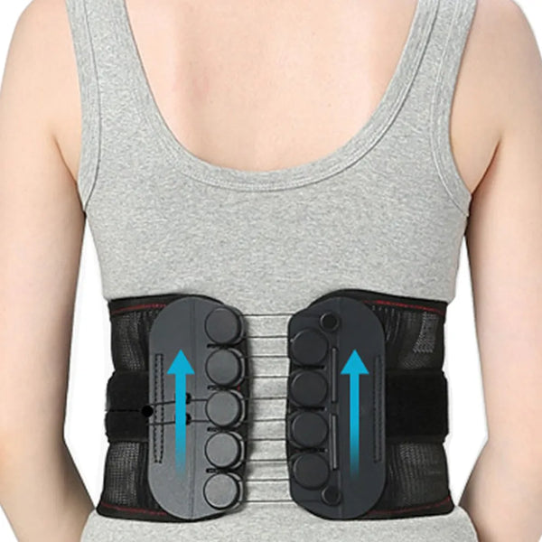 New Design Adjustable Double Pull Support Orthopedic Posture Corrector Brace Lower Back Lumbar Support Belt Pain Relief