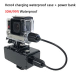 5200mAh Power Bank 30M Waterproof External Battery Bank for GoPro Hero 11/10/9/8/7/6/5/4 SJCAM DJI Action 3 2 Camera Accessories