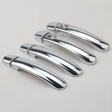 BBQ@FUKA 4pcs ABS Car Side Door Handle Cover Trim With Smart Key Hole For VW Tiguan 2009-2015 Car Exterior Accessories Styling