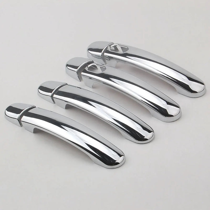 BBQ@FUKA 4pcs ABS Car Side Door Handle Cover Trim With Smart Key Hole For VW Tiguan 2009-2015 Car Exterior Accessories Styling