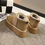 Winter Women Short Plush Warm Snow Boots