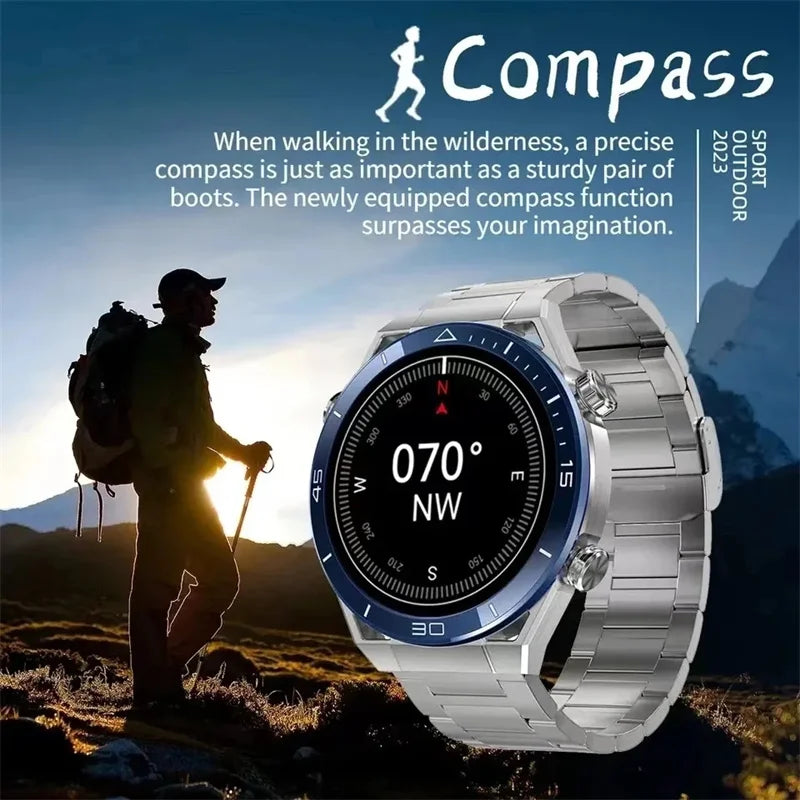 2024 New GPS Sports Smart Watch Men AMOLED HD Full Touch Screen IP68 Waterproof NFC Compass Bluetooth Call ECG+PPG Smart Watches