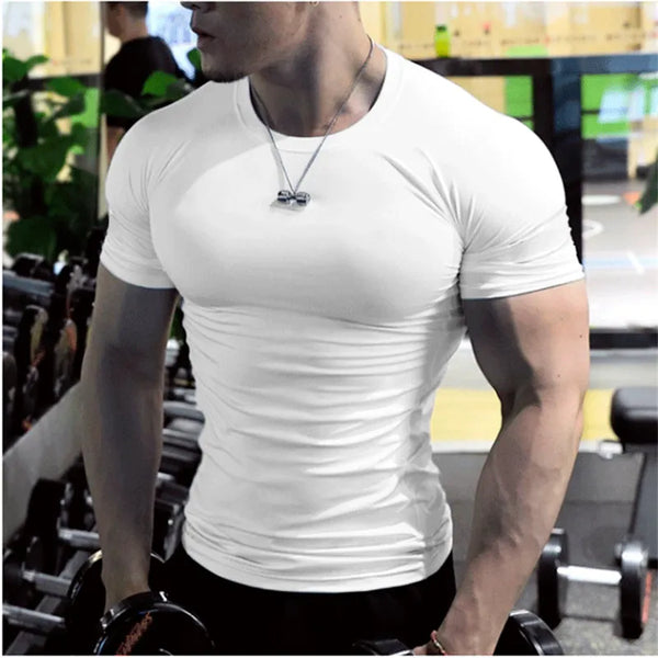 Men Casual Soild White t Shirts