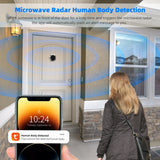 1080P Smart Tuya 2.4G WiFi Mini Security Microwave Radar Human Detection Digital Door Viewer Wireless Door Eye Hole Camera FHD