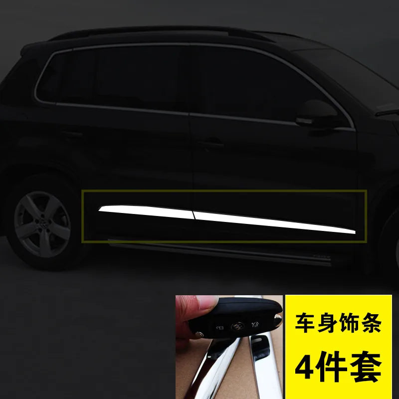 body side moldings side door decoration 304 Stainless steel For 2010-2016  for VW for Volkswagen TIGUAN