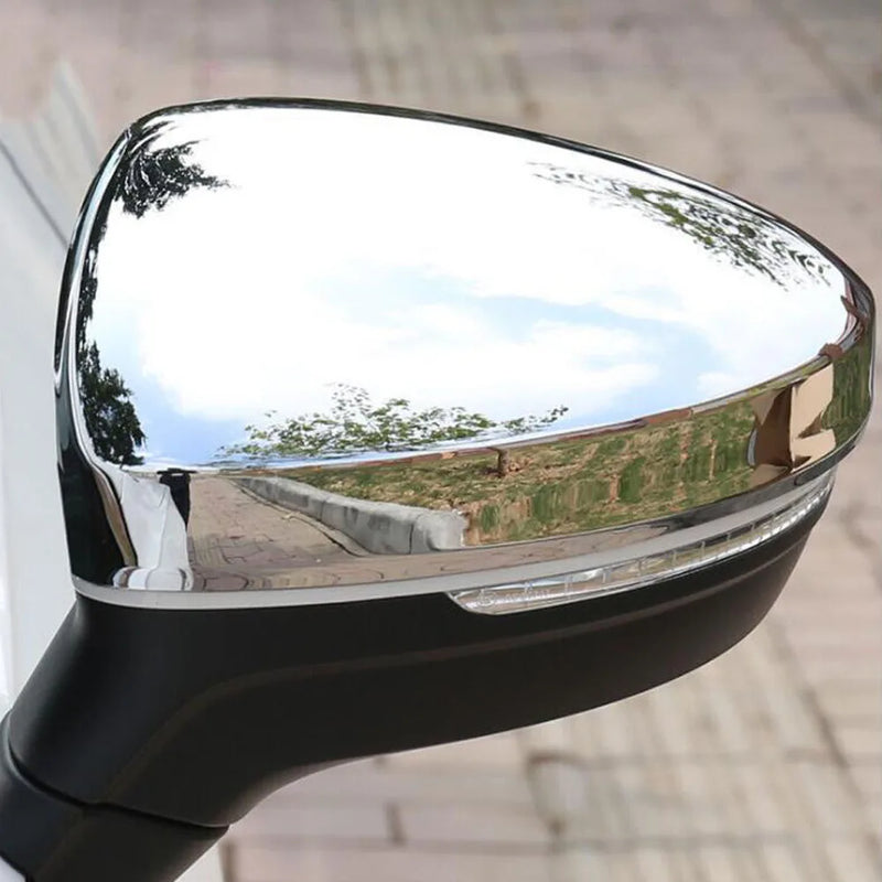 For Volkswagen VW Tiguan L MK2 2016 2017 2018 2019 2020 Decoration Car Rear View Rearview Side Glass Mirror Trim Frame Eyebrow