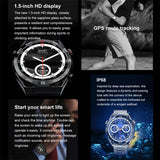 2024 New GPS Sports Smart Watch Men AMOLED HD Full Touch Screen IP68 Waterproof NFC Compass Bluetooth Call ECG+PPG Smart Watches