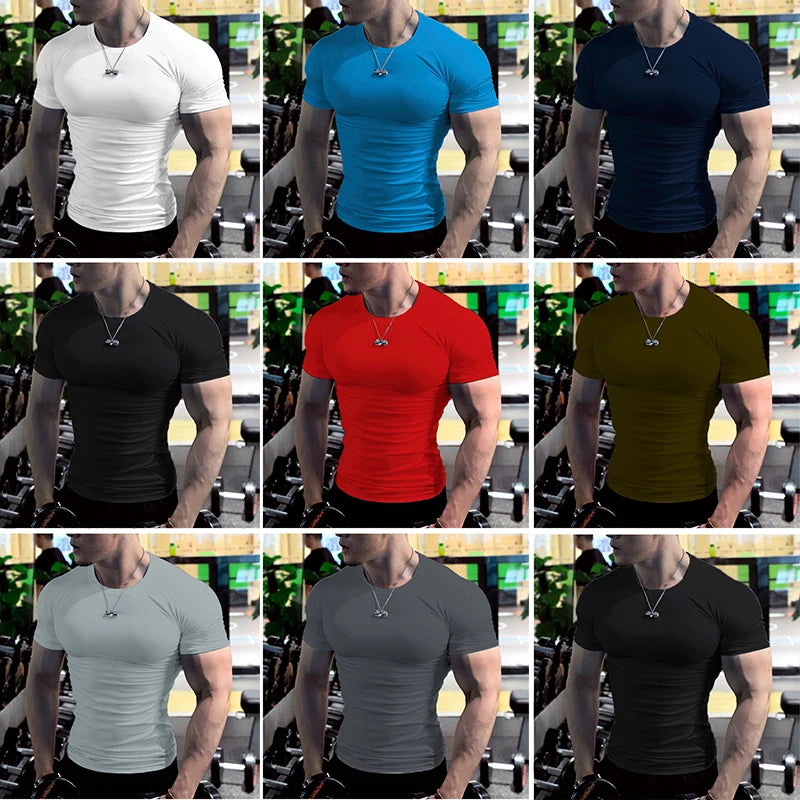 Men Casual Soild White t Shirts