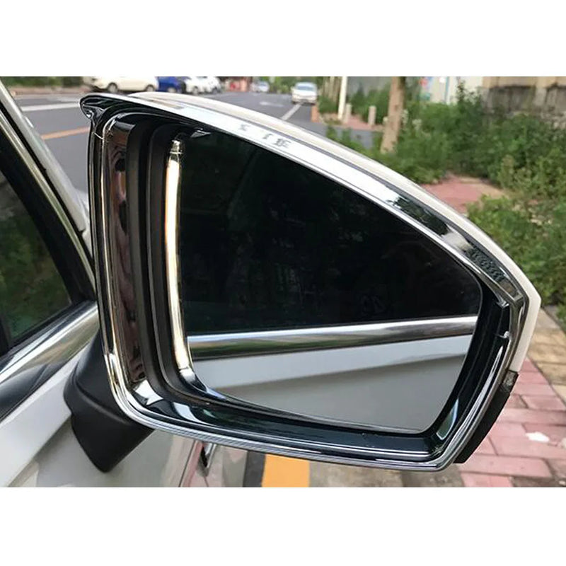 Car Rear Stick Side Glass Mirror Trim Frame Rain Shield Visor Shade Eyebrow For VW Tiguan L MK2 2016 2017 2018 2019 2020 2021